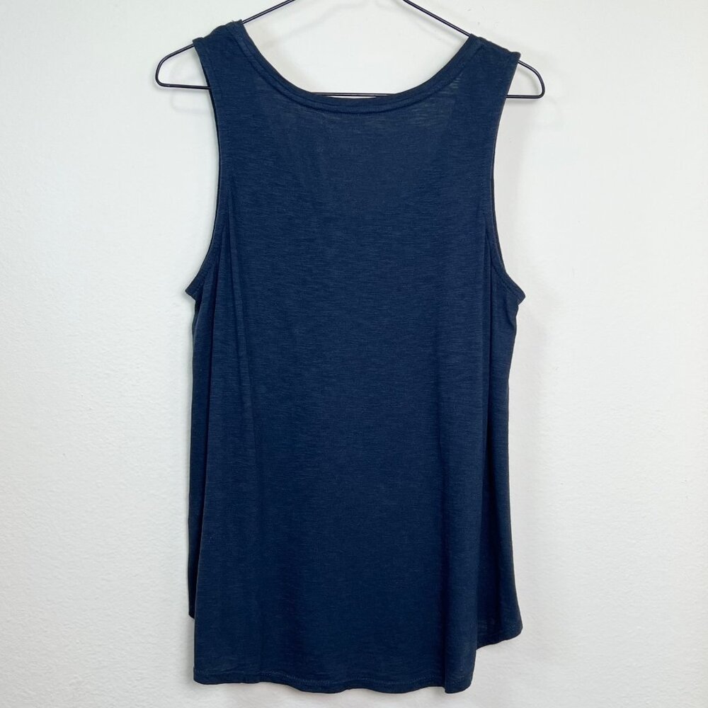 LUCKY BRAND Peacock Embroidered Tank Top Blue Multi Women's Large - Picture 4 of 10